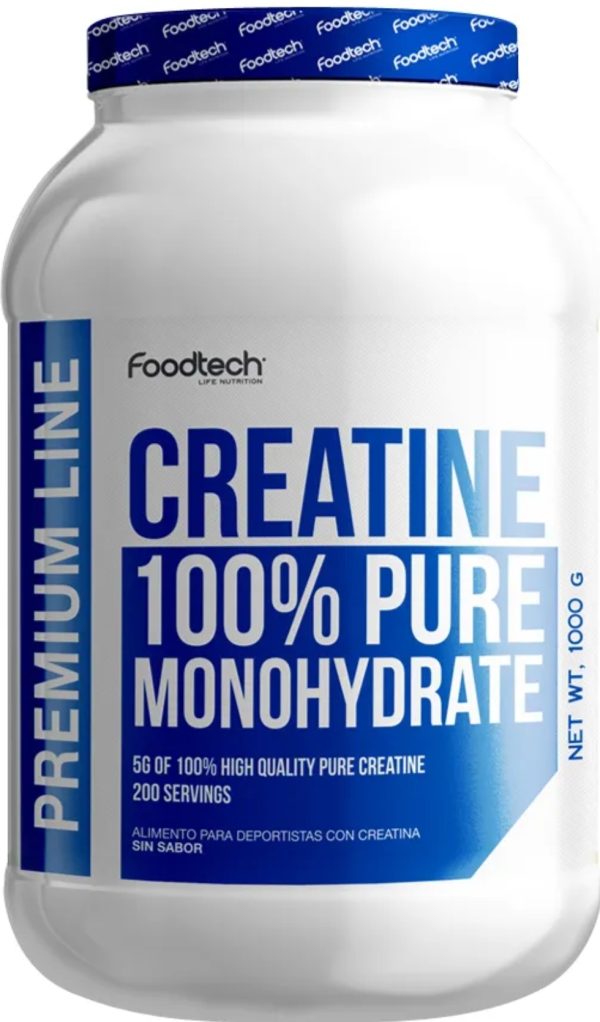 Creatine 100% Pure Monohydrate 1Kg Foodtech sin sabor