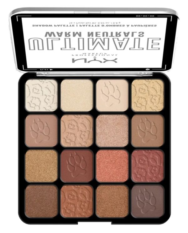 Nyx Professional Makeup Ultimate Shadow Palette, de S  color de la sombra Warm neutrals